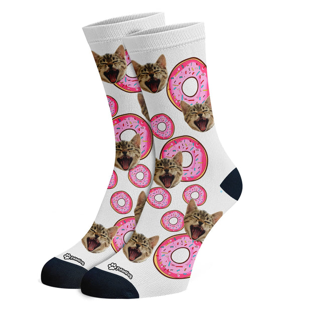 PawHub CAT / DONUTS / PINK Custom Socks