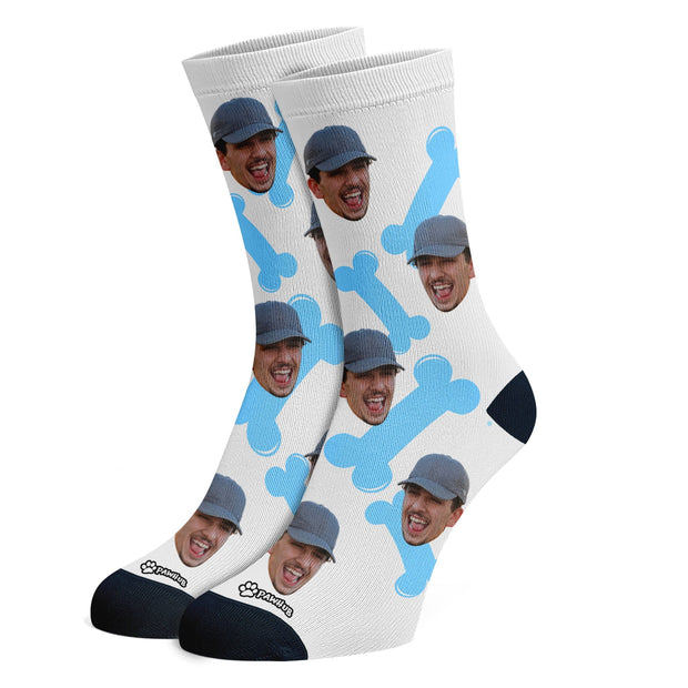 PawHub FACE / BONES / BLUE Custom Socks
