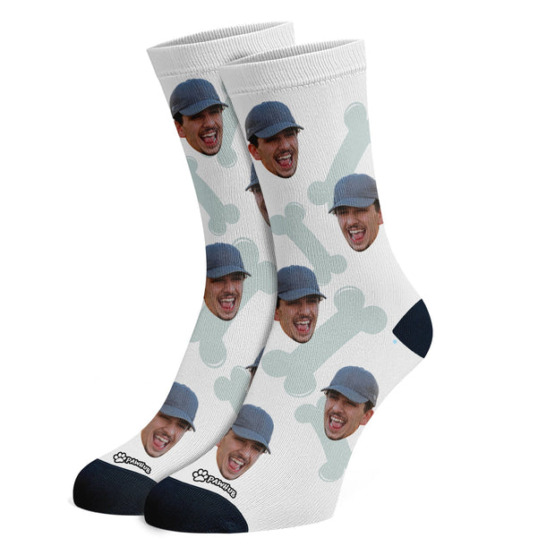 PawHub FACE / BONES / GREY Custom Socks