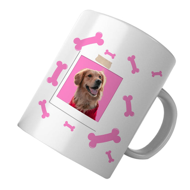 PawHub Pink Custom Dog Mug | Bones