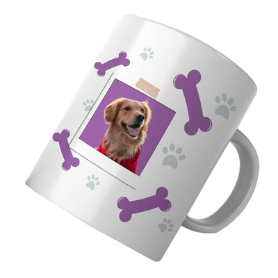 PawHub Purple Custom Dog Mug | Bones & Paws