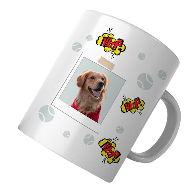 PawHub Grey Custom Dog Mug | Woof Callout