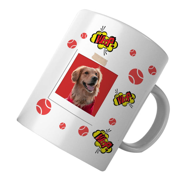 PawHub Red Custom Dog Mug | Woof Callout