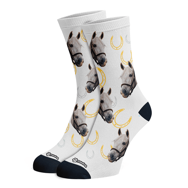 PawHub Horse Shoes / Yellow Custom Horse Socks
