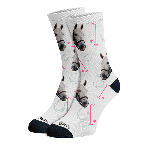 PawHub Polo Sticks / Pink Custom Horse Socks
