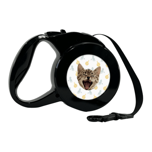 PawHub CAT / WOOL BALL / YELLOW Custom Retractable Leash