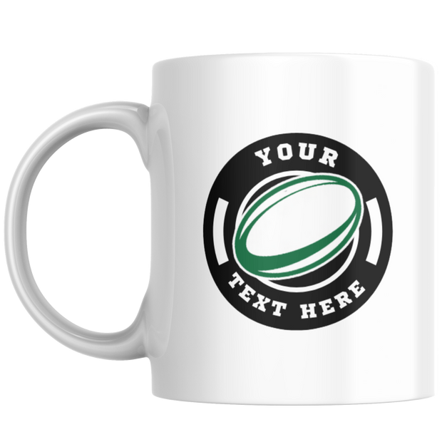 Custom Rugby mug | Ball with Frame