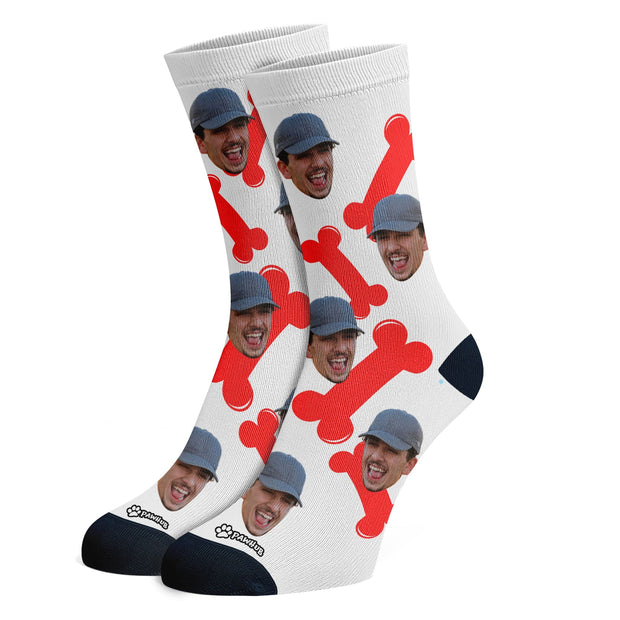 PawHub FACE / BONES / RED Custom Socks