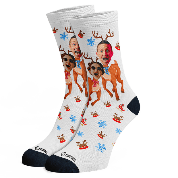 PawHub FACE / Reindeer / 2 Christmas Socks