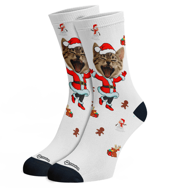 PawHub CAT / Mrs Claus Christmas Socks