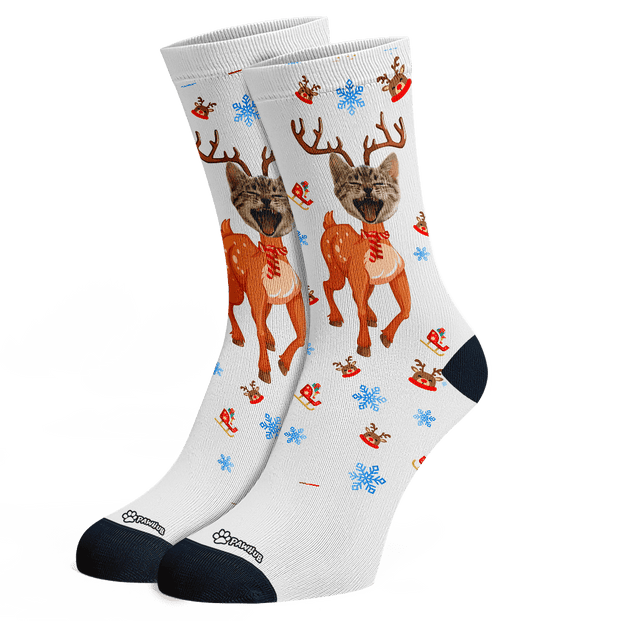 PawHub CAT / Reindeer Christmas Socks