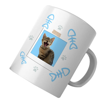 PawHub Blue Custom Cat Mug | Bones & Paws
