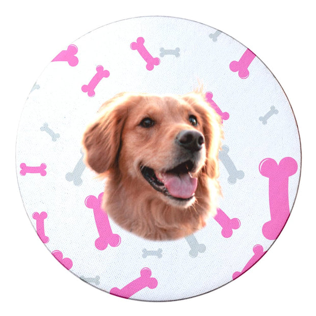 PawHub Dog / Bones / Pink Custom Coasters