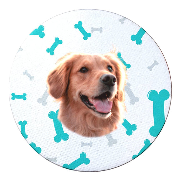 PawHub Dog / Bones / Turquoise Custom Coasters