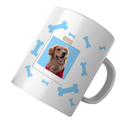 PawHub Blue Custom Dog Mug | Bones