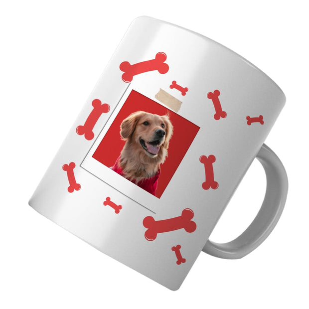 PawHub Red Custom Dog Mug | Bones