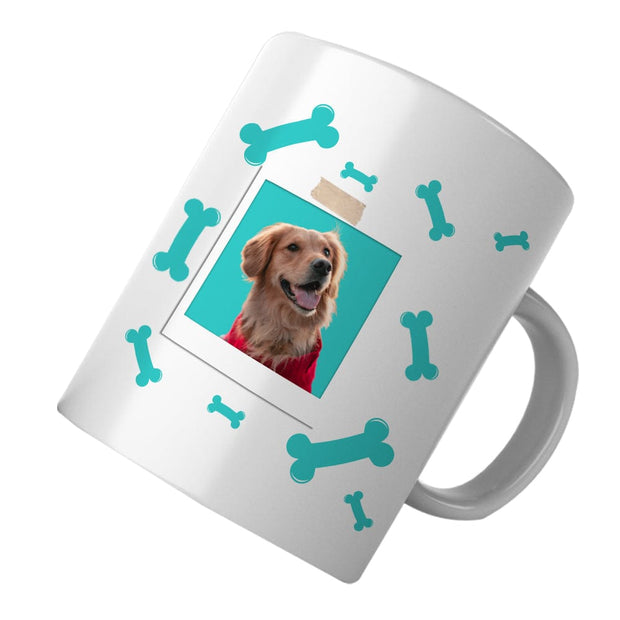 PawHub Turquoise Custom Dog Mug | Bones