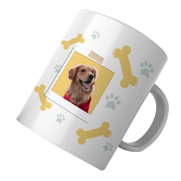 PawHub Yellow Custom Dog Mug | Bones & Paws