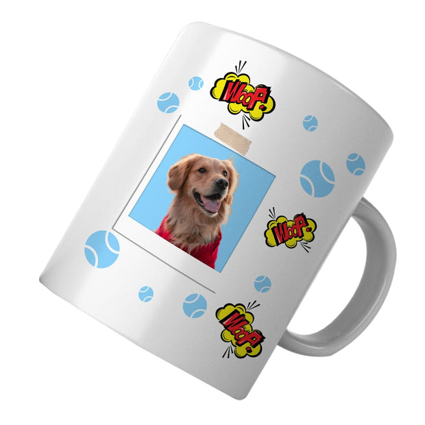 PawHub Blue Custom Dog Mug | Woof Callout
