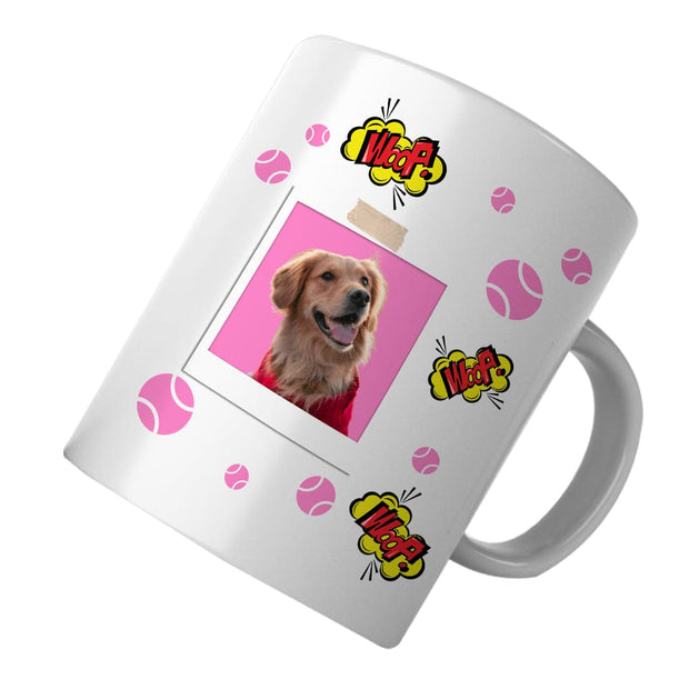 PawHub Pink Custom Dog Mug | Woof Callout