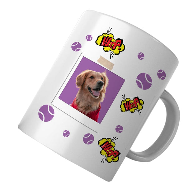 PawHub Purple Custom Dog Mug | Woof Callout