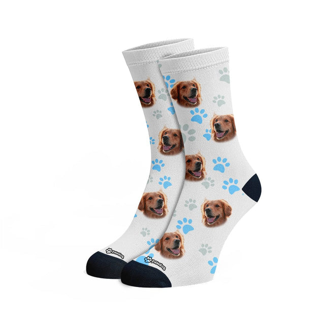 PawHub DOG / PAW PRINTS / BLUE Custom Socks