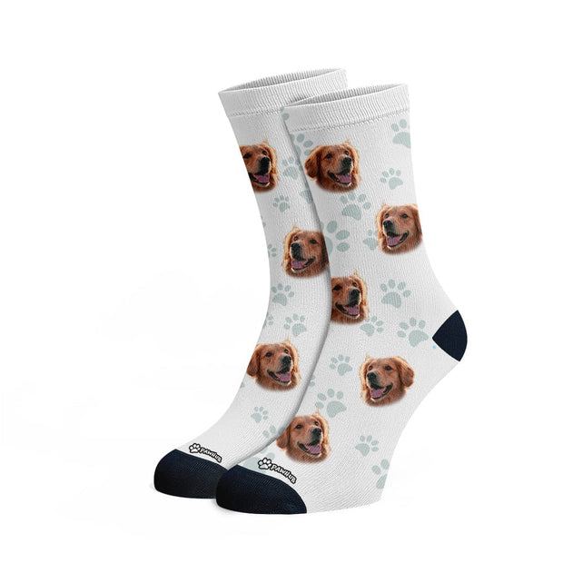 PawHub DOG / PAW PRINTS / GREY Custom Socks