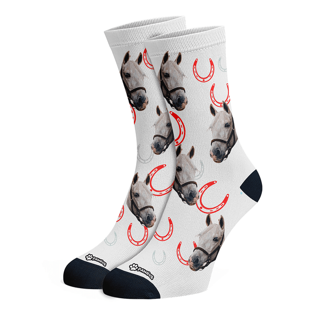 PawHub Horse Shoes / Red Custom Horse Socks