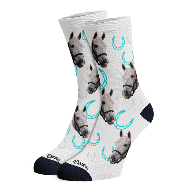PawHub Horse Shoes / Turquoise Custom Horse Socks