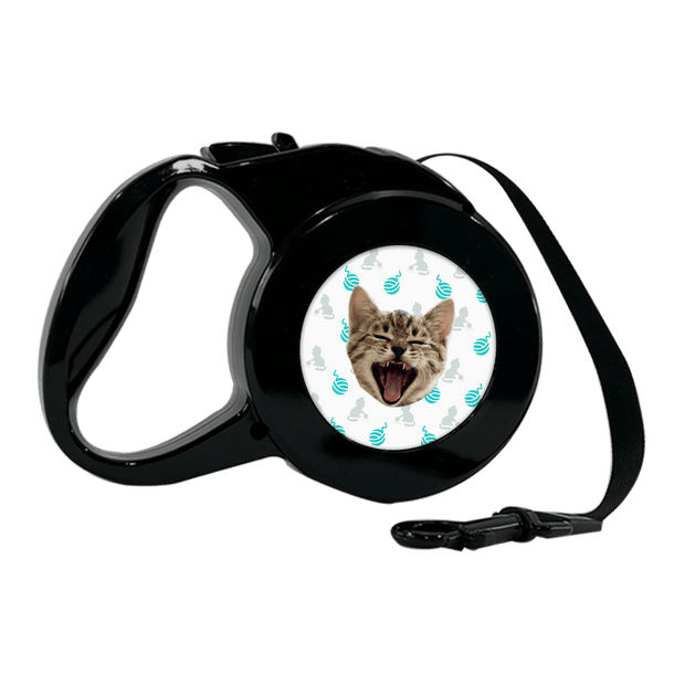 PawHub CAT / WOOL BALL / TURQUOISE Custom Retractable Leash