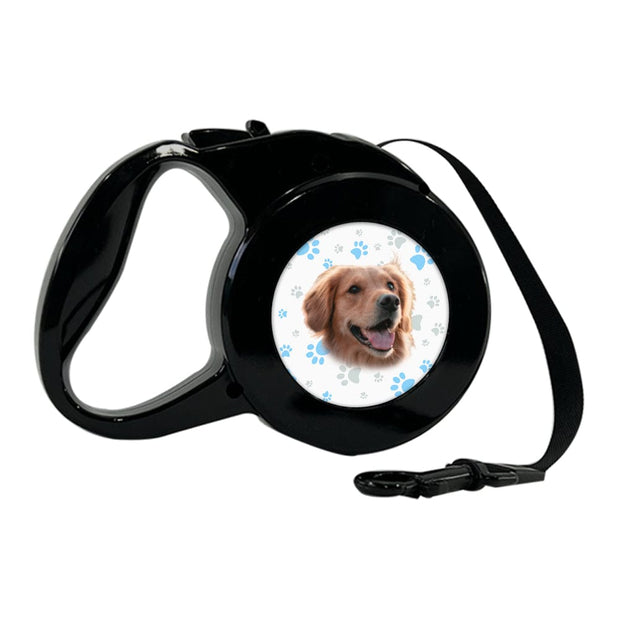 PawHub DOG / PAW PRINTS / BLUE Custom Retractable Leash